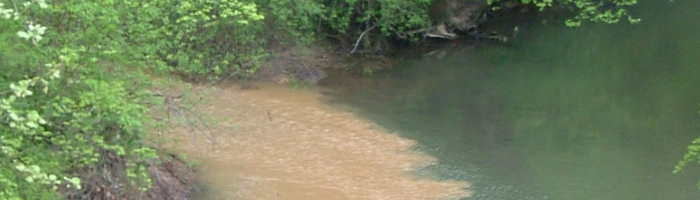 Muddy Water Entering Big Canoe Creek